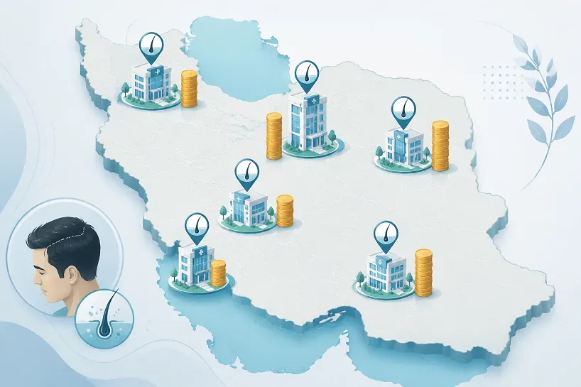 مقایسه قیمت کاشت مو در شهرهای مختلف ایران