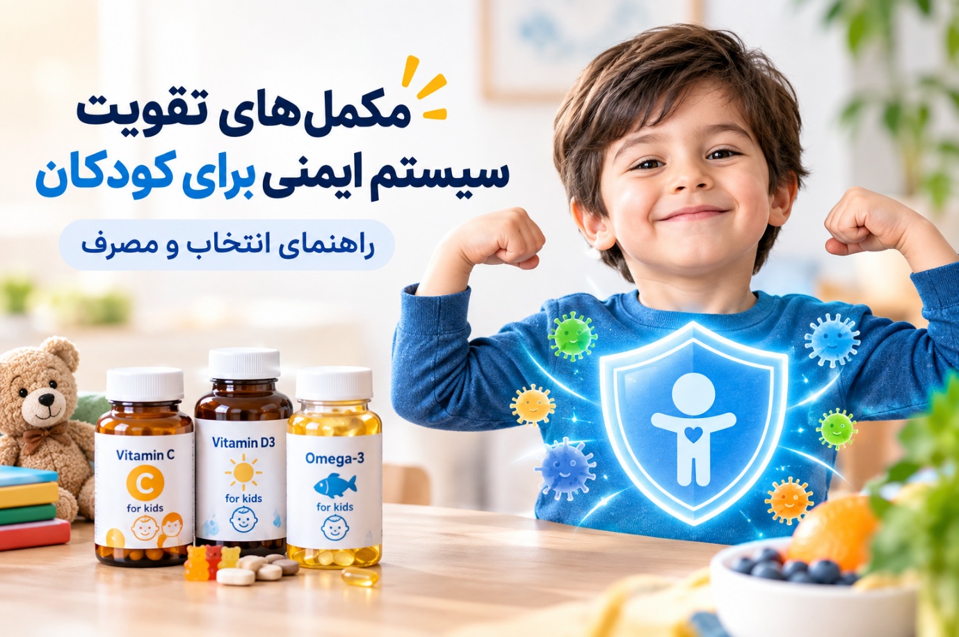 مکمل‌های تقویت سیستم ایمنی برای کودکان